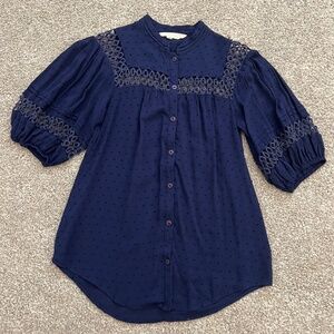 EDME & ESYLLTE Swiss Dot Blouse